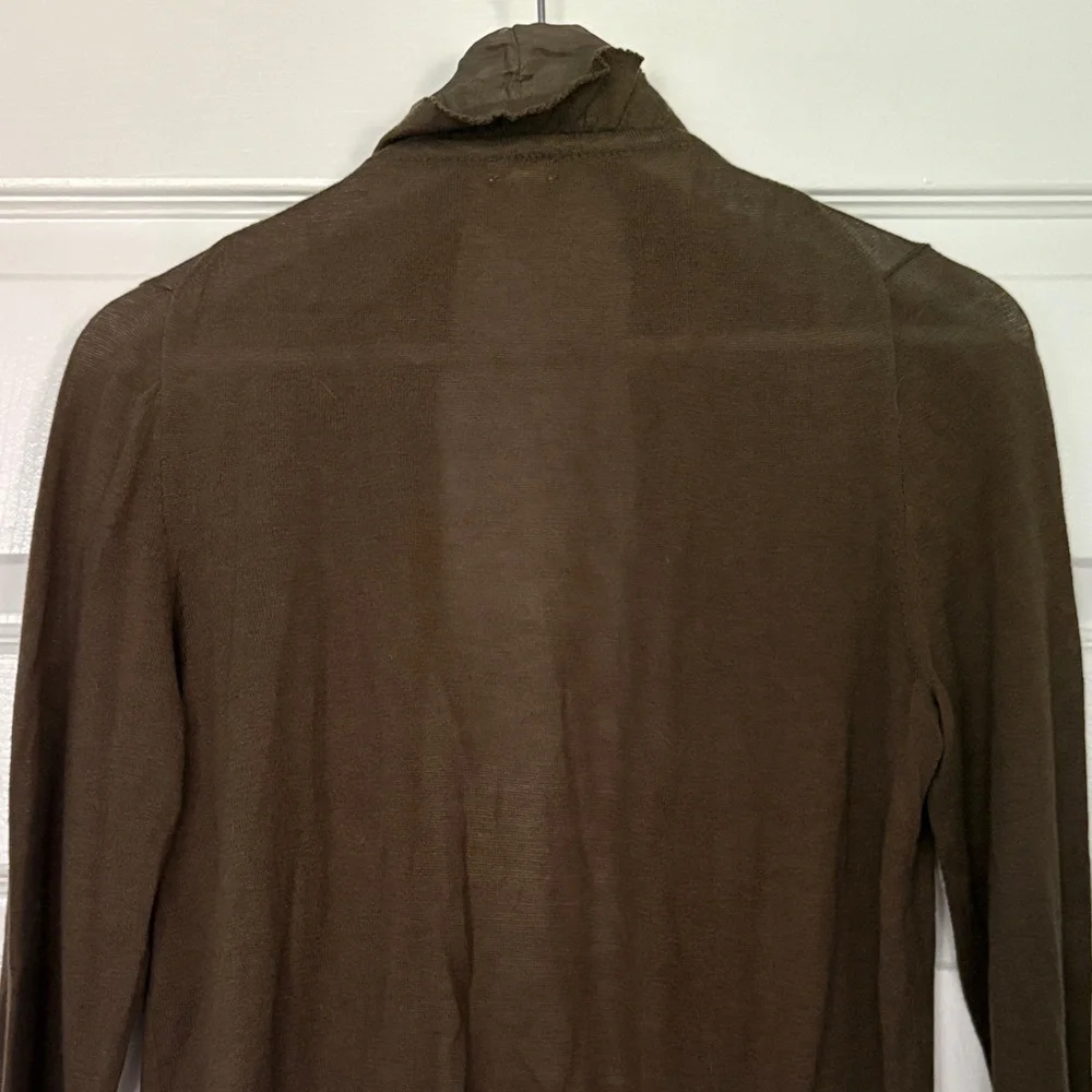 J.Crew Factory Olive Green Zipper Cardigan Size Medium